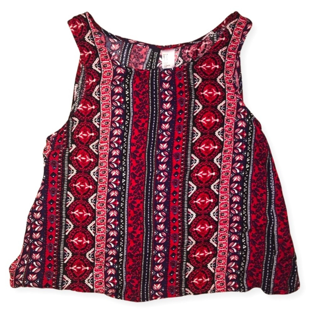 Divided Open-Back Crop Tank